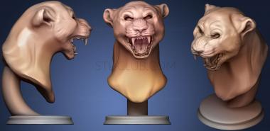 3D model Big Cat Bust (STL)